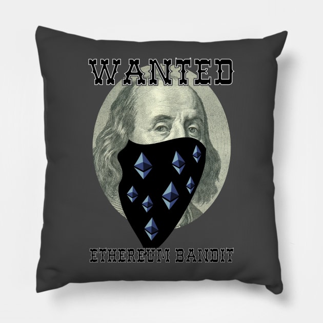 Ethereum Bandit Pillow by CryptoTextile