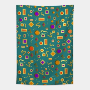 Retro Mod Shapes Tapestry