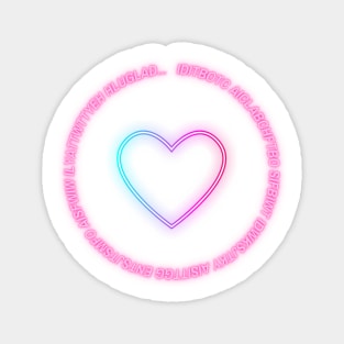 Cruel Summer Bridge Neon Heart Magnet