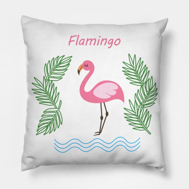 Flamingo Pillow by valentinahramov