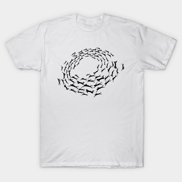 Discover Human Shoal - Swimming Design - T-Shirt