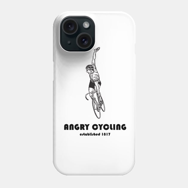 Angry Cycling - Vintage Biker Shirt Phone Case by BavarianApparel