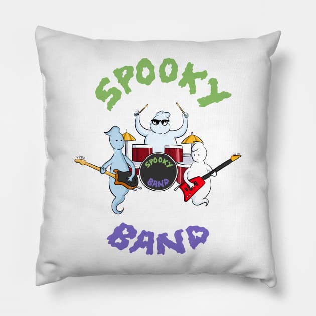 Spooky Band Pillow by maryanaluzardo