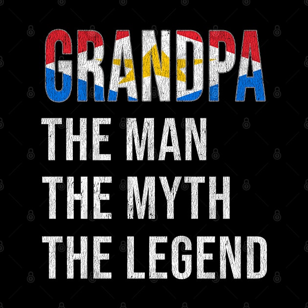 Grand Father Saba Islander Grandpa The Man The Myth The Legend - Gift for Saba Islander Dad With Roots From  Saba Island by Country Flags