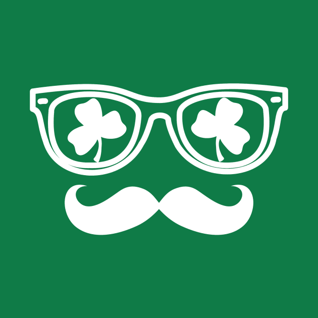 Irish shamrock sunglasses and mustache by Walters Mom