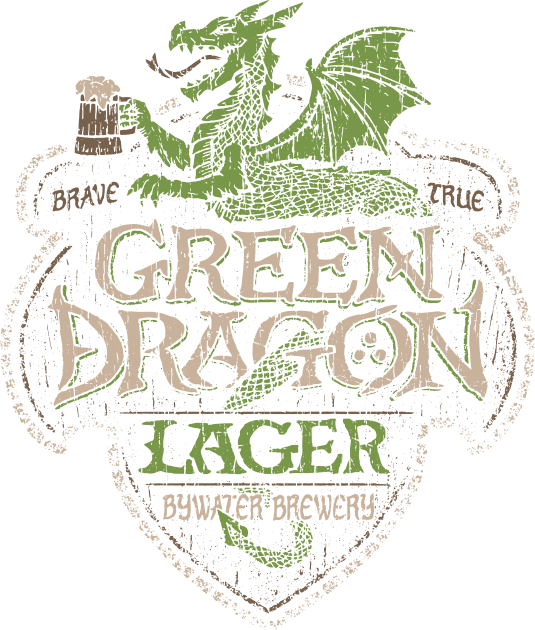 Green Dragon Lager Kids T-Shirt by CoryFreemanDesign