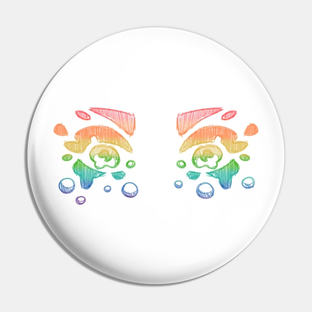 Crying Rainbow Eyes Pin by therinanana