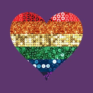 lgbt rainbow heart pride T-Shirt