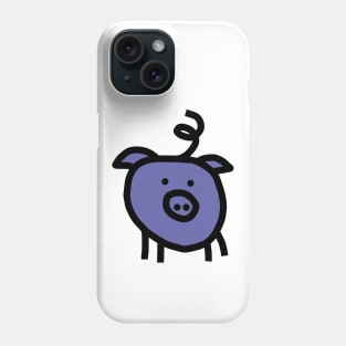 Very Peri Periwinkle Blue Animals Cute Pig Color of the Year 2022 Phone Case