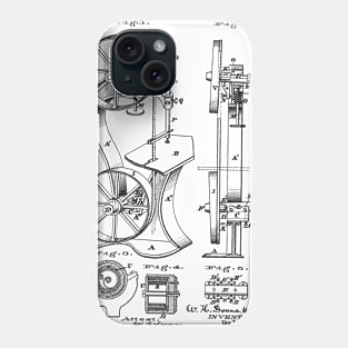 Band-Saw Machine Vintage Patent Hand Drawing Phone Case