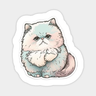 Elegant Persian Cat Sticker for Cat Lovers Magnet