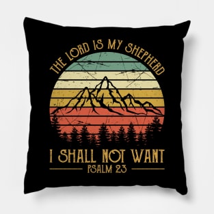 Vintage Christian The Lord Is My Shepherd I Shall Not Want Pillow