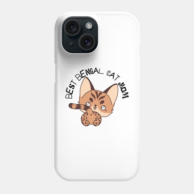 Best Bengal Cat Mom Phone Case by softprintables