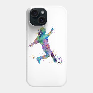 Little Girl Soccer Watercolor Phone Case