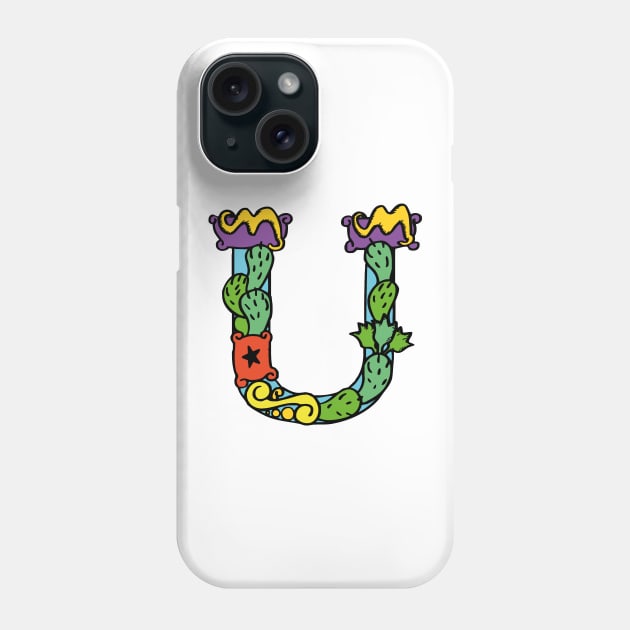 Crazy Monogram U Phone Case by Tylwyth