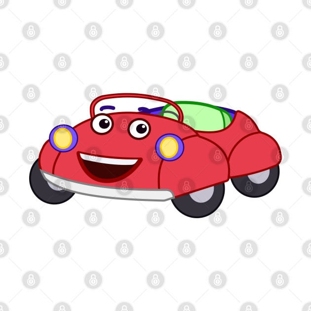 Bongo Beep Beep Cartoon Car Design Big smile by Dinos Friends