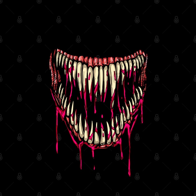 Evil fanged jaws by NickZen