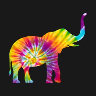 Tie Dye Elephant Retro Pattern T-Shirt