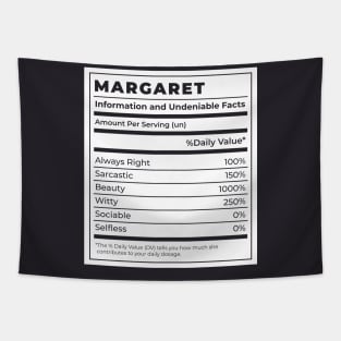 Funny Food Label Female Ingredients MARGARET Tapestry