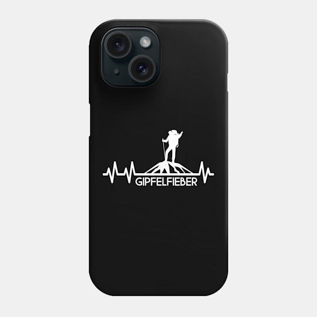 Gipfelfieber Bergsteiger Wanderer Bergwandern Puls Phone Case by Foxxy Merch