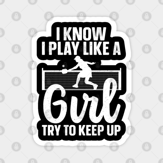 Cool Pickleball Design For Women Girls Pickleball Player Magnet by rhazi mode plagget