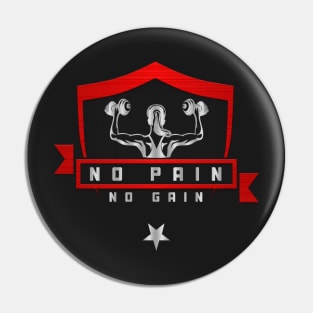 No pain No gain women Gym Pin