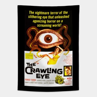 Classic Science Fiction Movie Poster - The Crawling Eye Tapestry