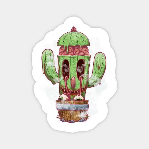 Zombie Cactus Magnet by TimeSkiff