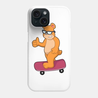 Bear as Skater with Skateboard Phone Case