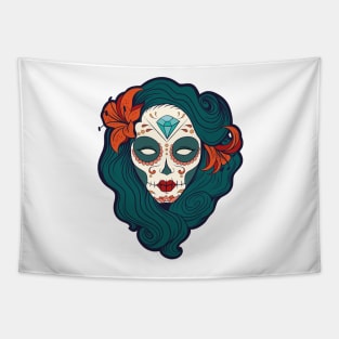 Sugar Skull Lady Tapestry