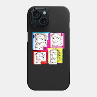 ERNEST HEMINGWAY, American novelist, short story writer, and journalist. 4-UP COLLAGE ILLUSTRATION Phone Case