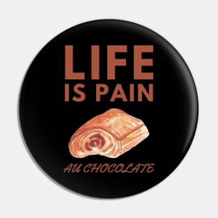 Life Is Pain - Au Chocolate | Desert Picture With Big Text On Top Pin