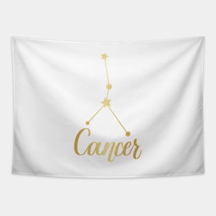 Cancer Zodiac Constellation in Gold Tapestry