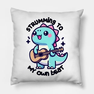 "Strumming to My Own Beat" T-Rex Guitarist Pillow