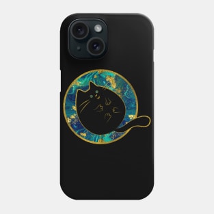 Funny Black Chubby Cat Phone Case