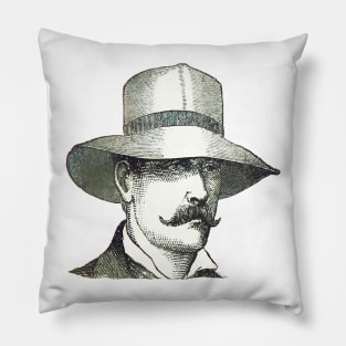 Man with Panama hat Pillow