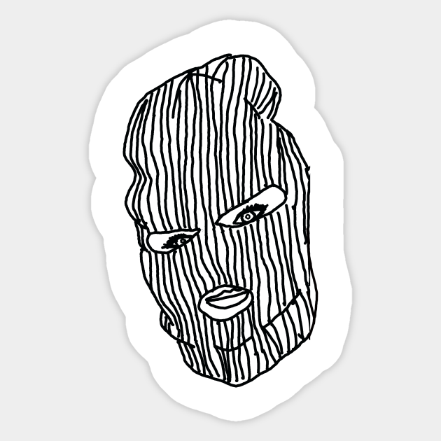 Ski Mask Stripes - Ski Mask - Sticker | TeePublic