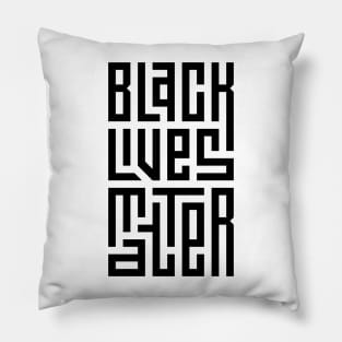 Black Lives Matter Modern Block Design T-shirt Pillow