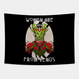 👽 Women Are from Venus, Exotic Solar System Planet Space Design Tapestry