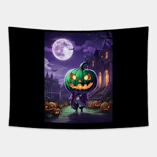 Halloween Chibi Pumpkin Tapestry