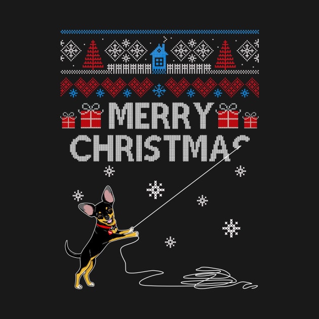 Merry Christmas Funny Naughty Chihuahua by Simpsonfft