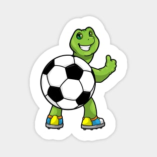 Turtle as Soccer player with Soccer ball Magnet