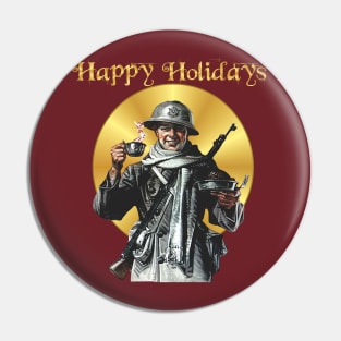 Military Holidays Christmas Thanksgiving New Year T-Shirt Pin