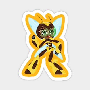 Little Bumble Bee Girl Magnet