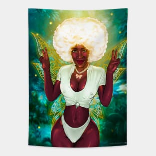 Black Doll Tapestry