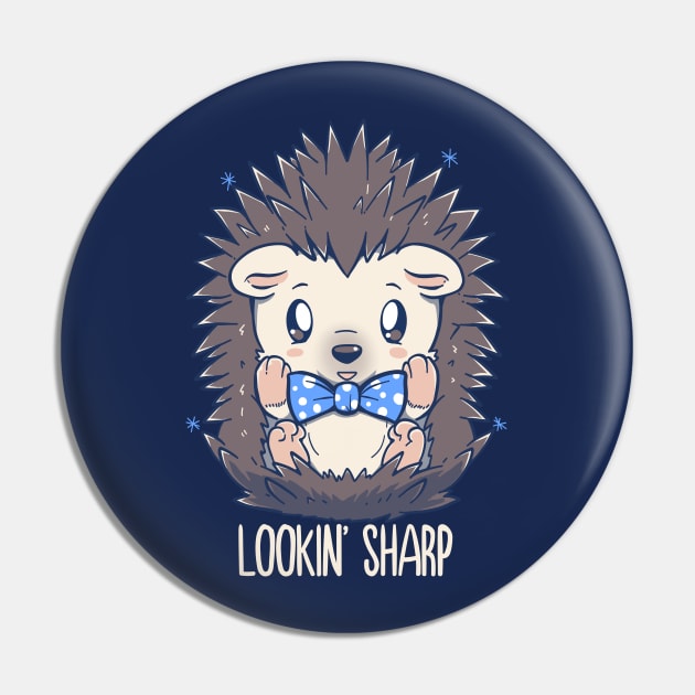 Lookin Sharp Dapper Hedgehog Pin by TechraNova