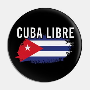 SOS Cuba Libre Bandera Cubana - Freedom for Cuba Support Pin