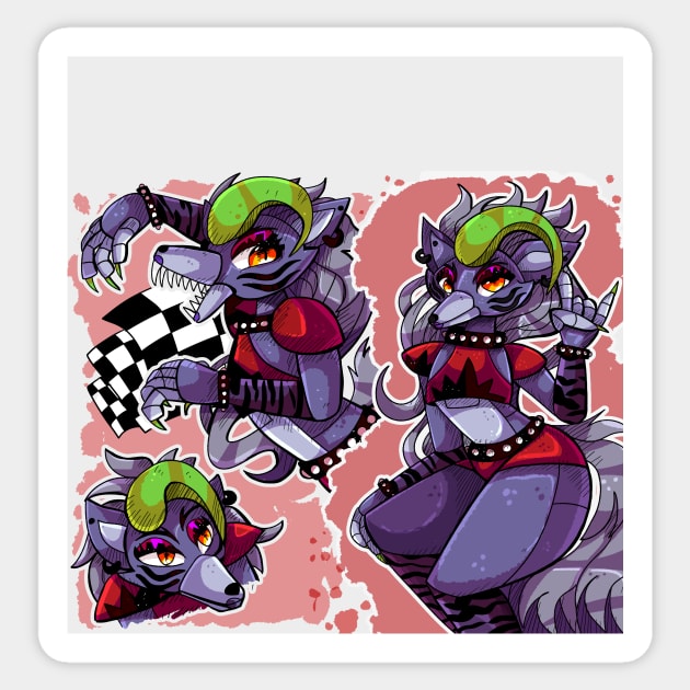 FNAF Security Breach Cute Glamrock Animatronics  Magnet for Sale