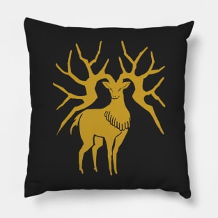 Golden Deer House Pillow