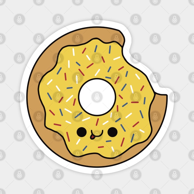 Cute Lemon Donut - Kawaii Donut Magnet by KawaiiByDice